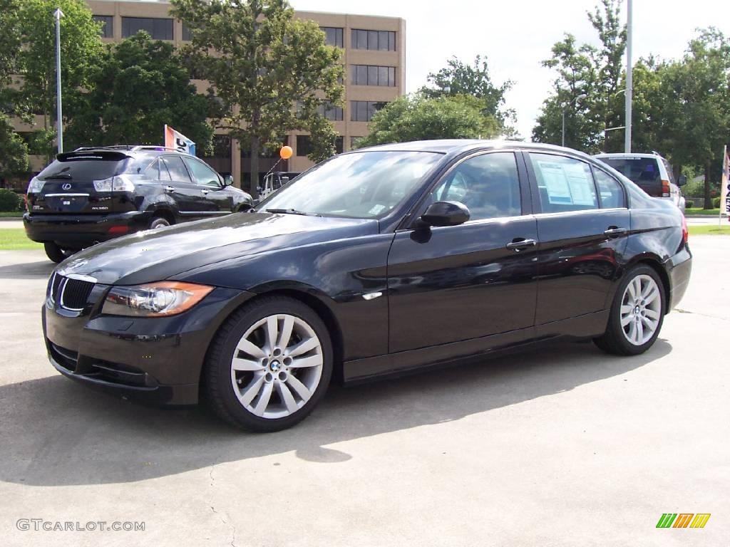 2008 3 Series 328i Sedan - Jet Black / Gray photo #1