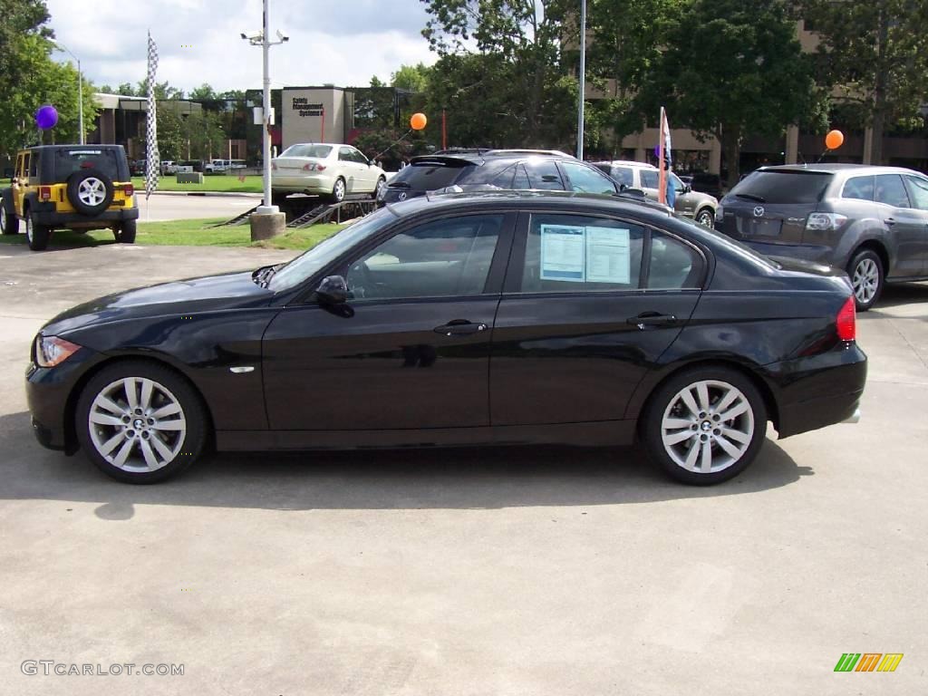 2008 3 Series 328i Sedan - Jet Black / Gray photo #2