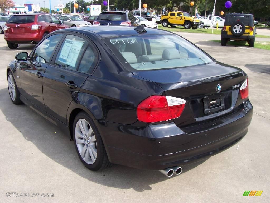 2008 3 Series 328i Sedan - Jet Black / Gray photo #3