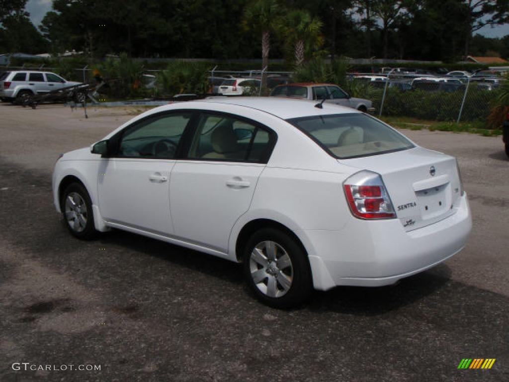 2007 Sentra 2.0 - Fresh Powder White / Beige photo #2