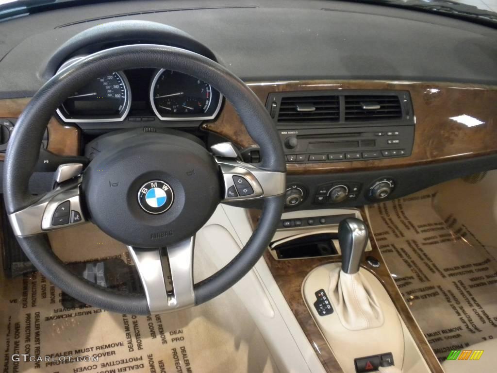 2006 Z4 3.0si Roadster - Jet Black / Beige photo #10