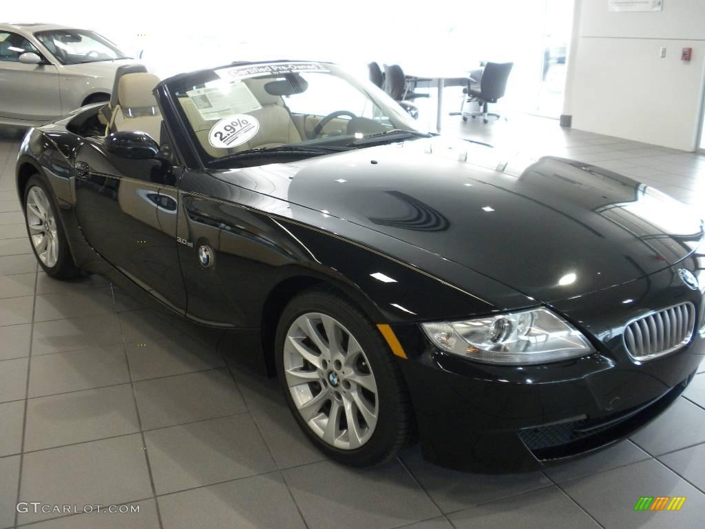 2006 Z4 3.0si Roadster - Jet Black / Beige photo #12