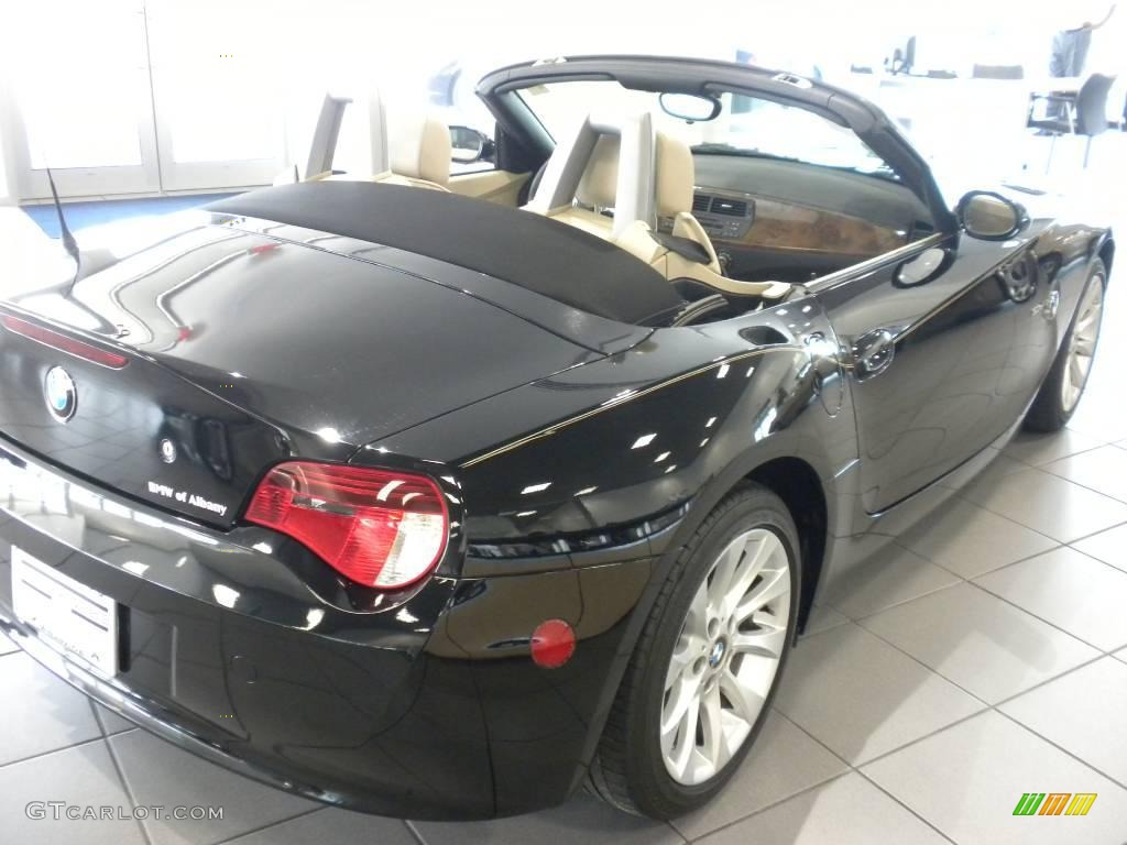 2006 Z4 3.0si Roadster - Jet Black / Beige photo #16