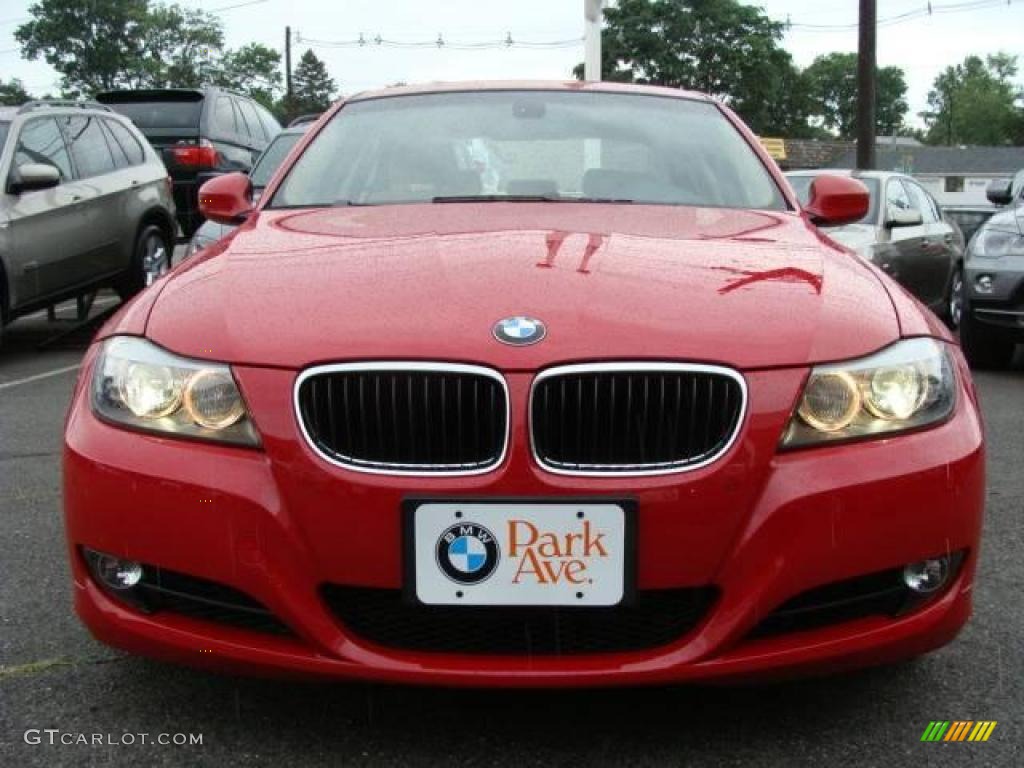 2009 3 Series 328i Sedan - Crimson Red / Beige photo #3