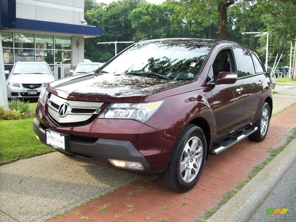 2007 MDX  - Dark Cherry Red Pearl / Ebony photo #2