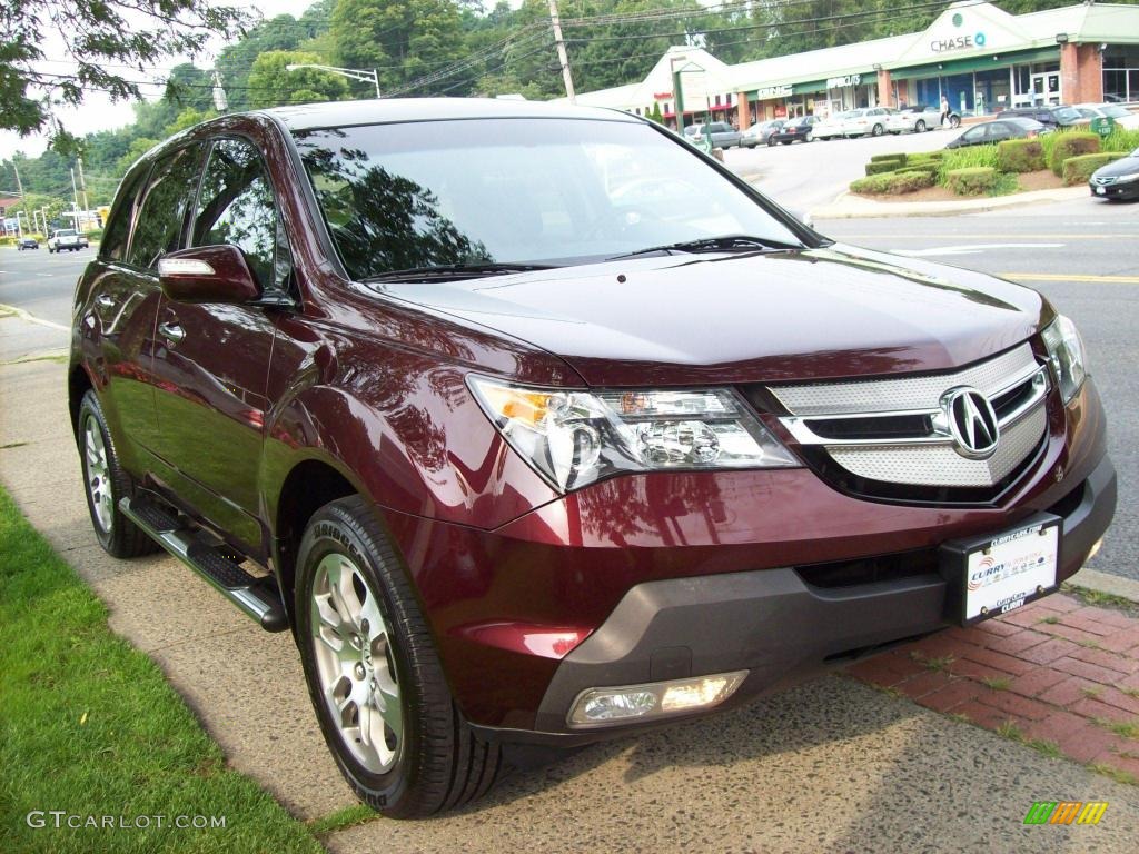 2007 MDX  - Dark Cherry Red Pearl / Ebony photo #4