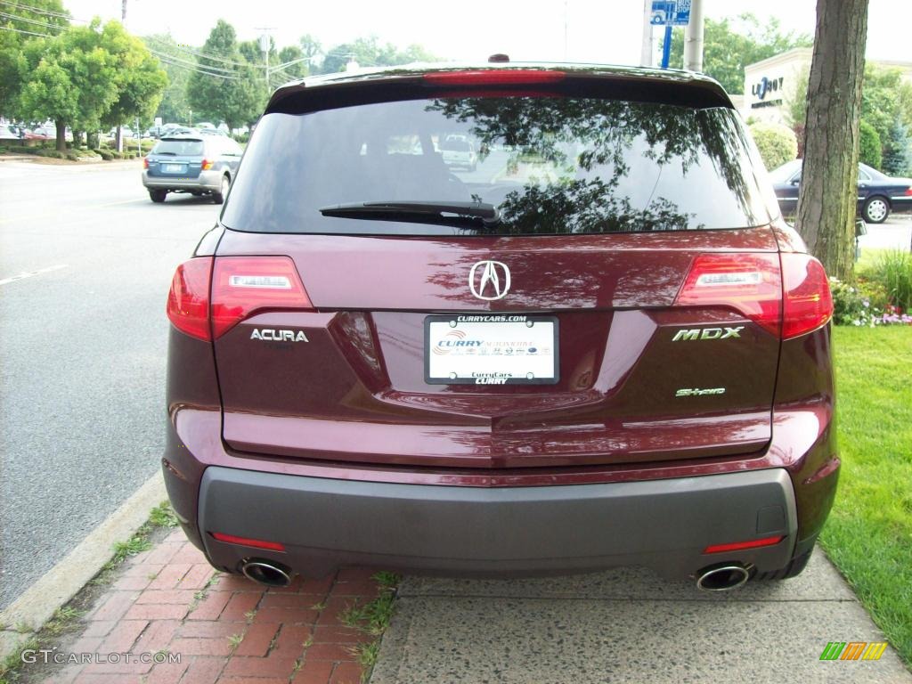 2007 MDX  - Dark Cherry Red Pearl / Ebony photo #6