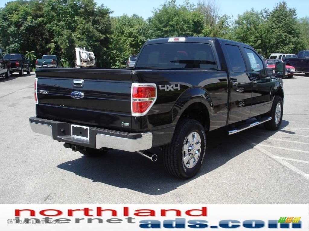 2010 F150 XLT SuperCrew 4x4 - Tuxedo Black / Medium Stone photo #6