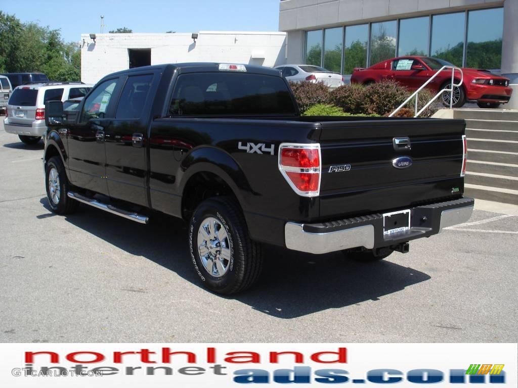 2010 F150 XLT SuperCrew 4x4 - Tuxedo Black / Medium Stone photo #8