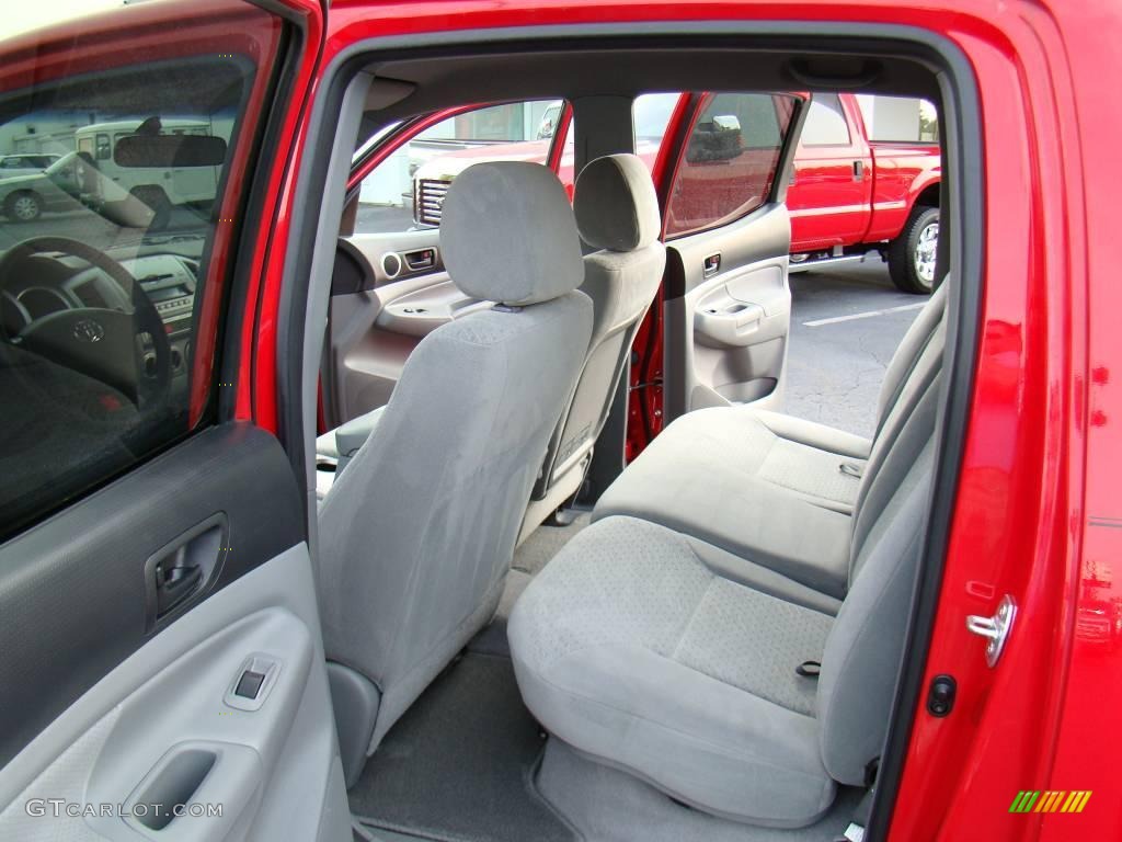 2007 Tacoma V6 SR5 PreRunner Double Cab - Radiant Red / Graphite Gray photo #9