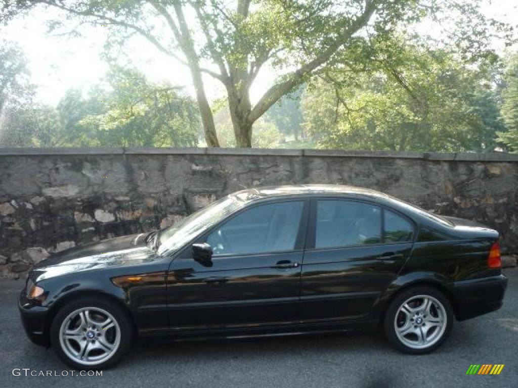 2003 3 Series 325i Sedan - Jet Black / Sand photo #12