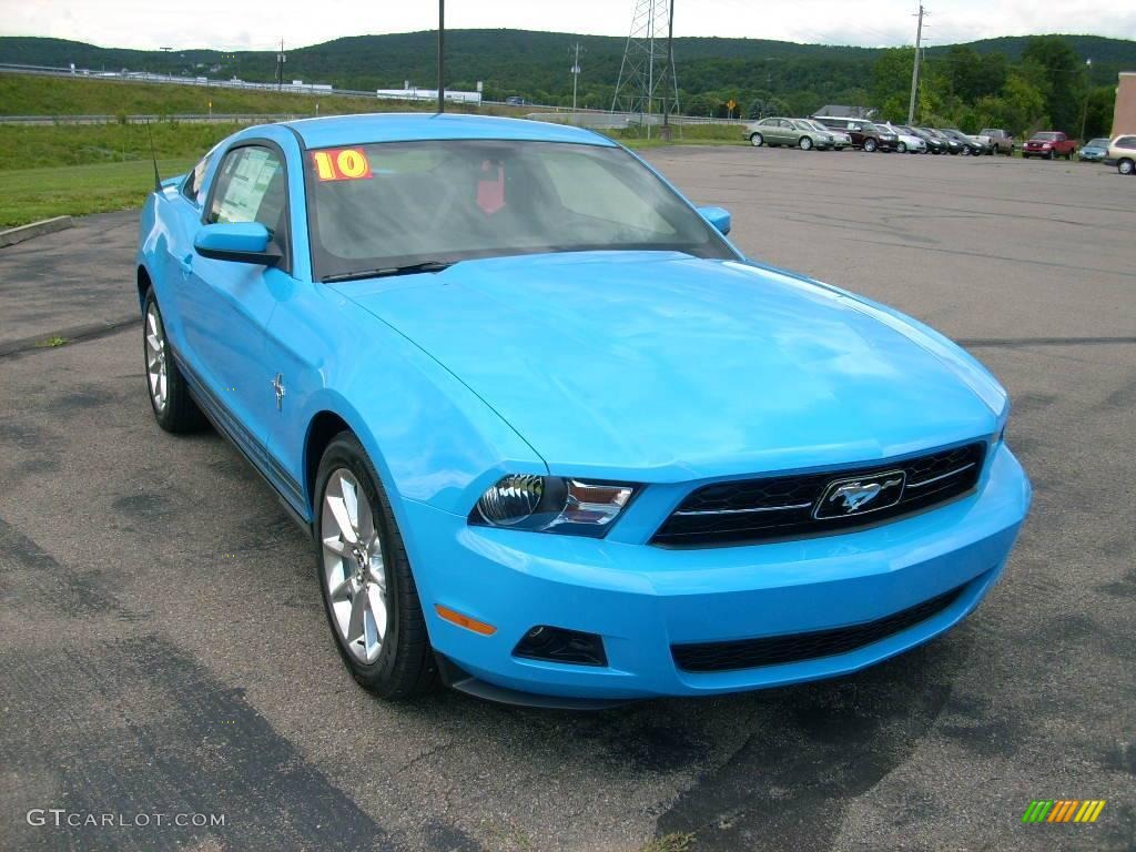 2010 Mustang V6 Coupe - Grabber Blue / Charcoal Black photo #4