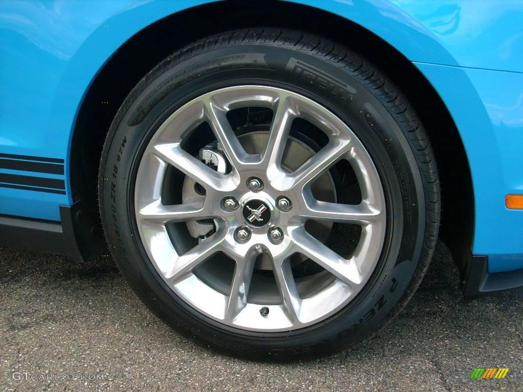 2010 Mustang V6 Coupe - Grabber Blue / Charcoal Black photo #5