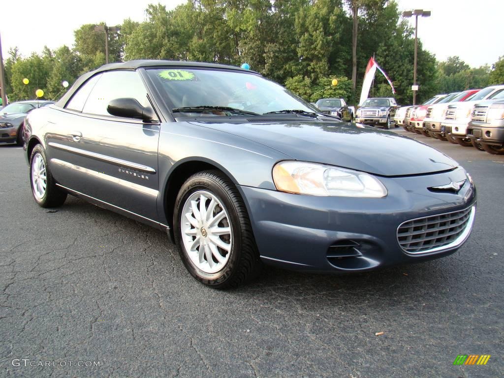 2001 Sebring LX Convertible - Steel Blue Pearlcoat / Taupe photo #1