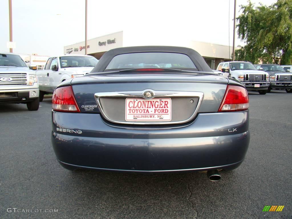 2001 Sebring LX Convertible - Steel Blue Pearlcoat / Taupe photo #4