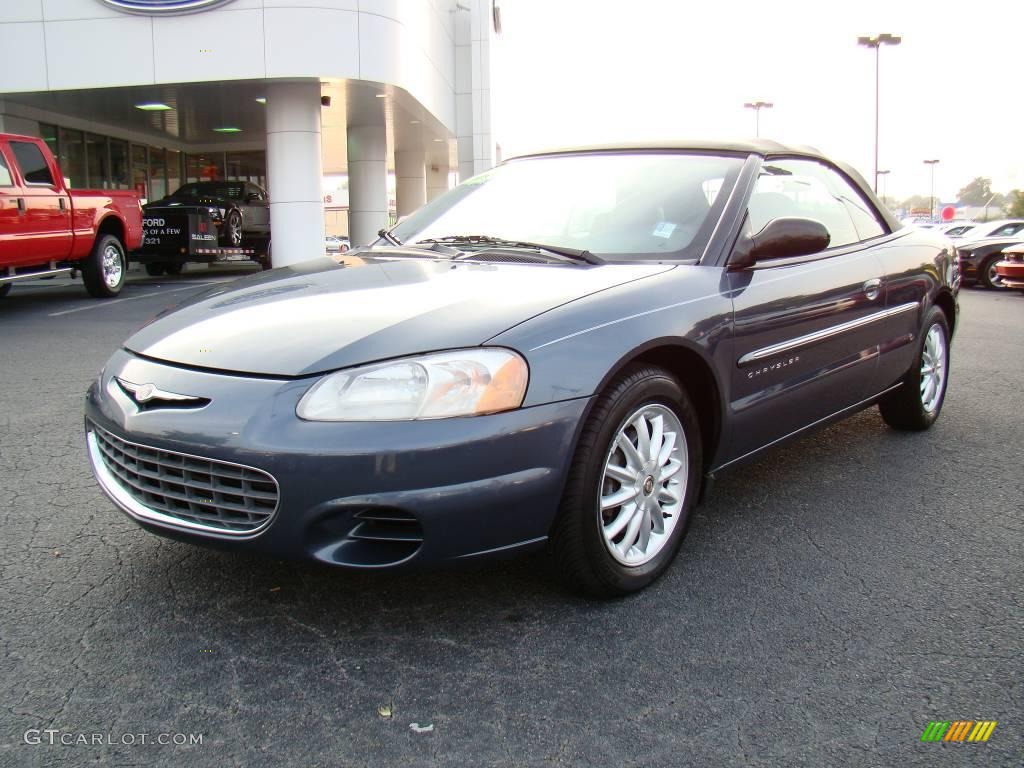 2001 Sebring LX Convertible - Steel Blue Pearlcoat / Taupe photo #6