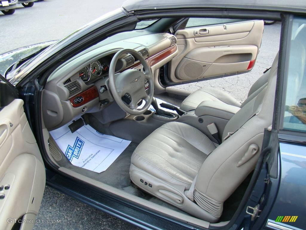 2001 Sebring LX Convertible - Steel Blue Pearlcoat / Taupe photo #8