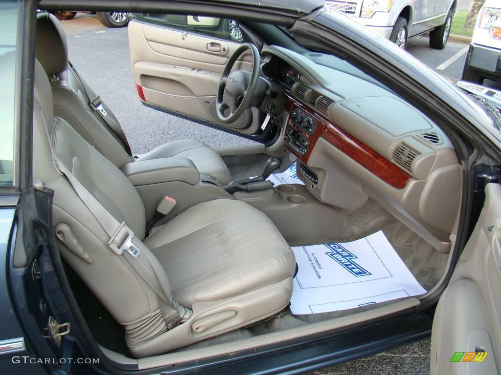 2001 Sebring LX Convertible - Steel Blue Pearlcoat / Taupe photo #9