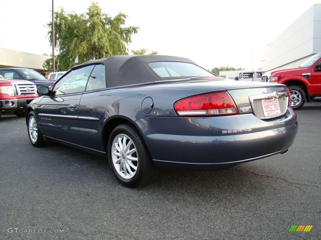 2001 Sebring LX Convertible - Steel Blue Pearlcoat / Taupe photo #22