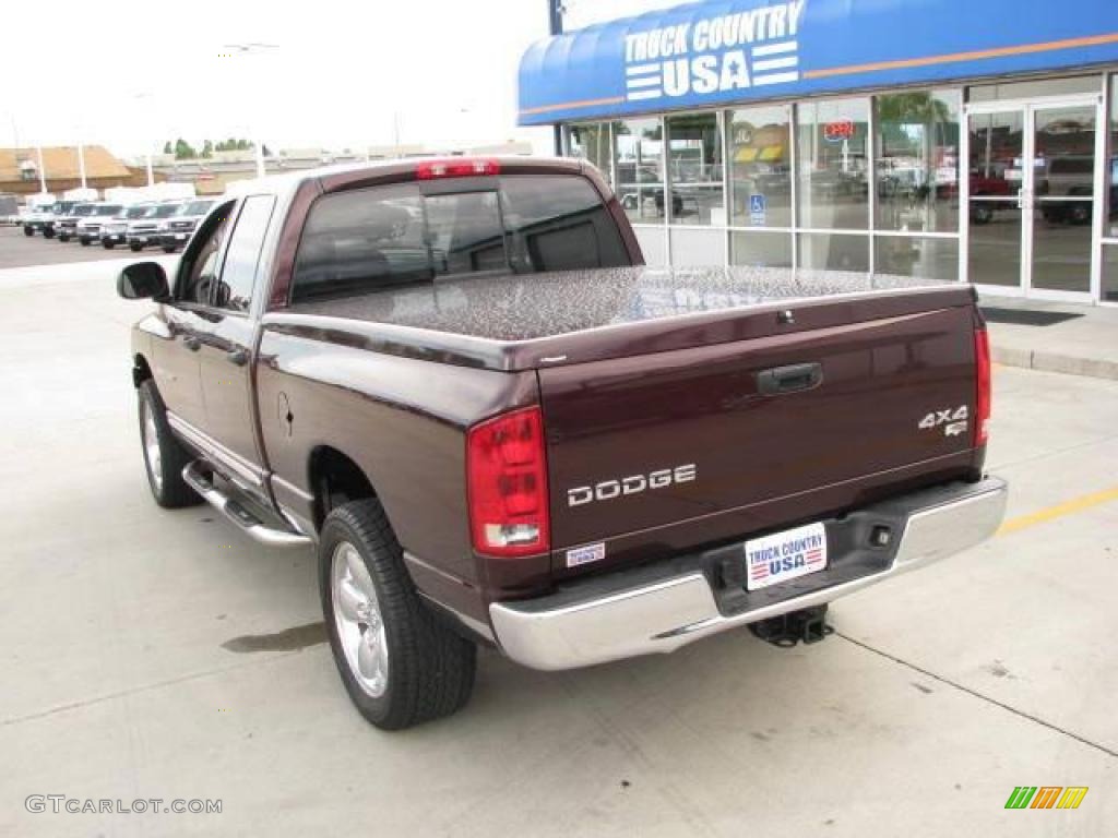 2004 Ram 1500 Laramie Quad Cab 4x4 - Deep Molten Red Pearl / Dark Slate Gray photo #6