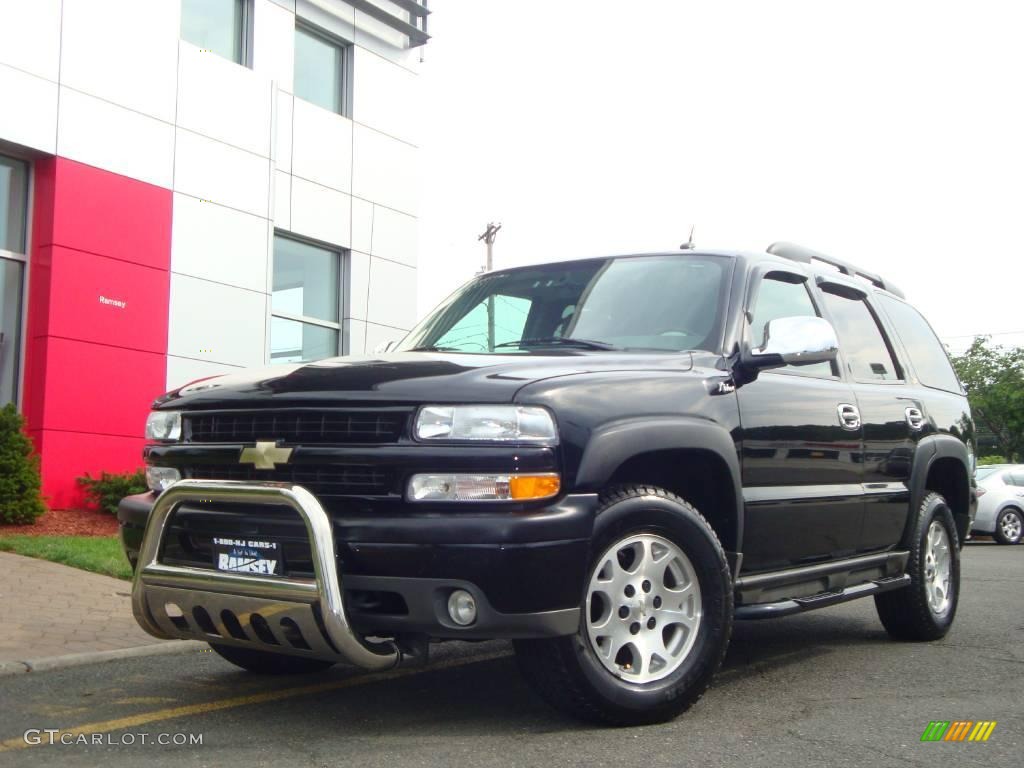 2004 Tahoe Z71 4x4 - Black / Tan/Neutral photo #4