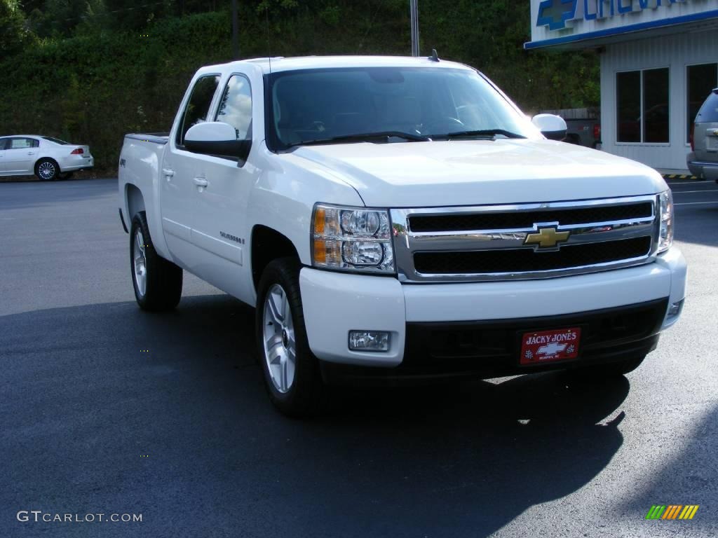 2008 Silverado 1500 LTZ Crew Cab 4x4 - Summit White / Light Cashmere/Ebony Accents photo #2