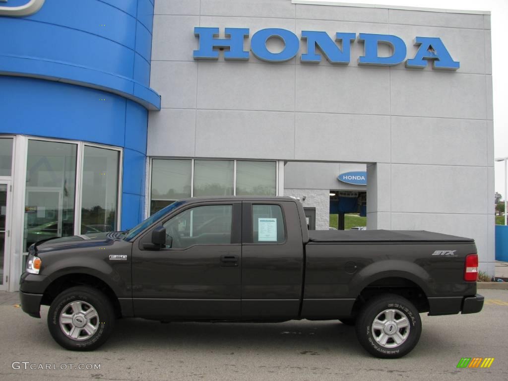2005 F150 STX SuperCab 4x4 - Dark Stone Metallic / Medium Flint Grey photo #3