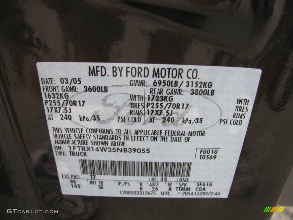 2005 F150 STX SuperCab 4x4 - Dark Stone Metallic / Medium Flint Grey photo #19