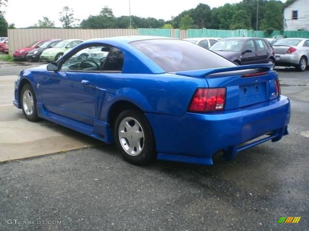 1999 Mustang V6 Coupe - Atlantic Blue Metallic / Light Graphite photo #5