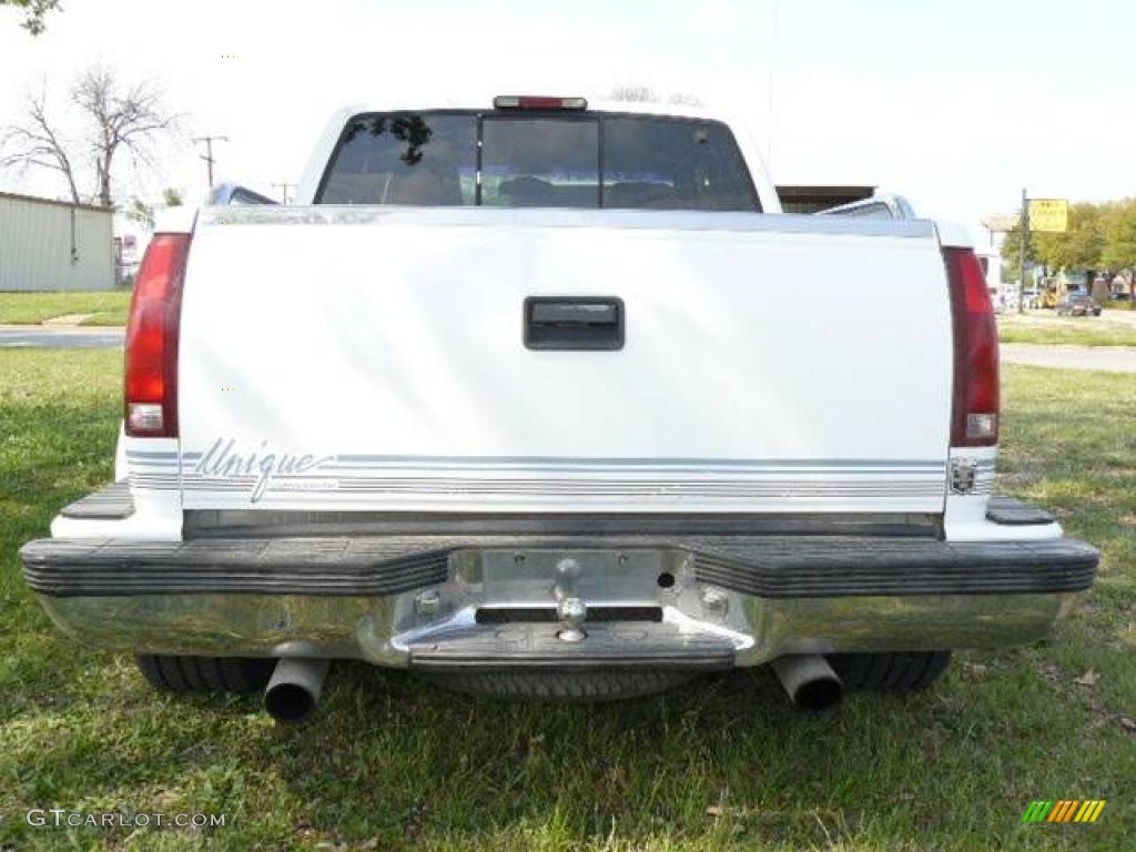 1996 C/K C1500 Sportside Extended Cab - Olympic White / Blue photo #5