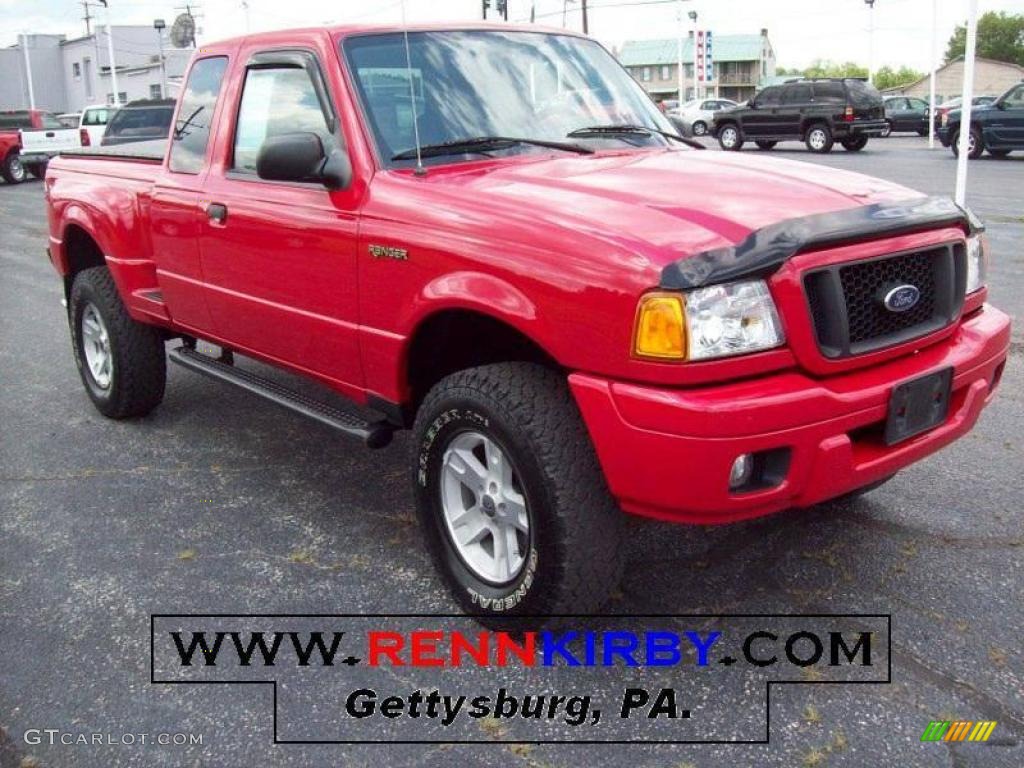 Bright Red Ford Ranger