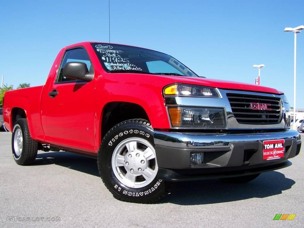 2007 Canyon SL Regular Cab - Fire Red / Pewter photo #1