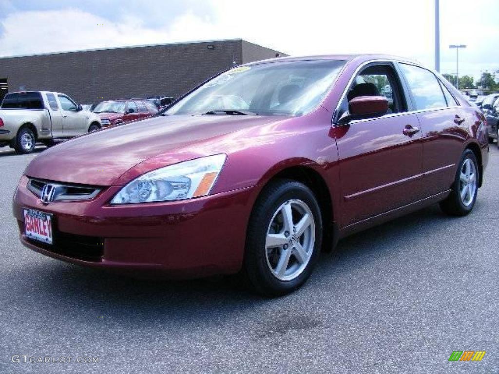 2004 Accord EX Sedan - Redondo Red Pearl / Gray photo #1