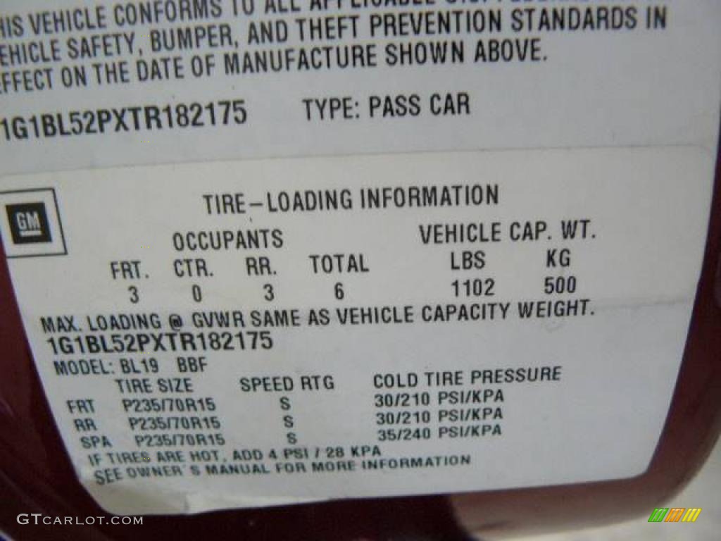 1996 Caprice Classic Sedan - Dark Cherry Metallic / Burgundy Red photo #24