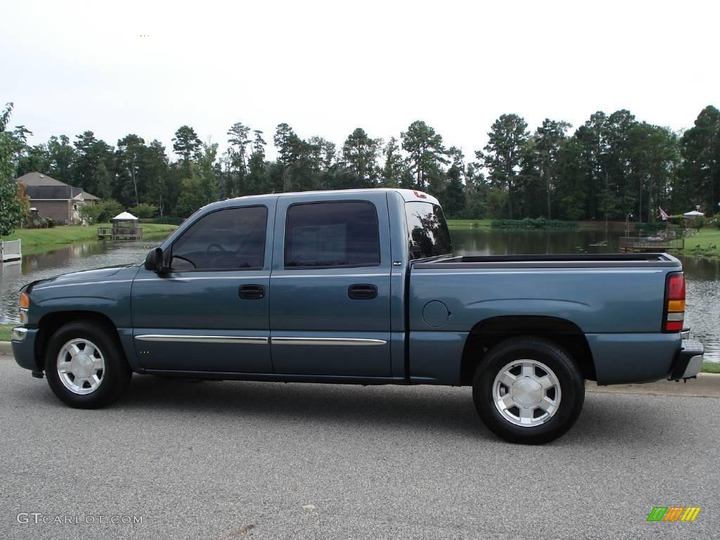 2006 Sierra 1500 SLE Crew Cab - Stealth Gray Metallic / Dark Pewter photo #1