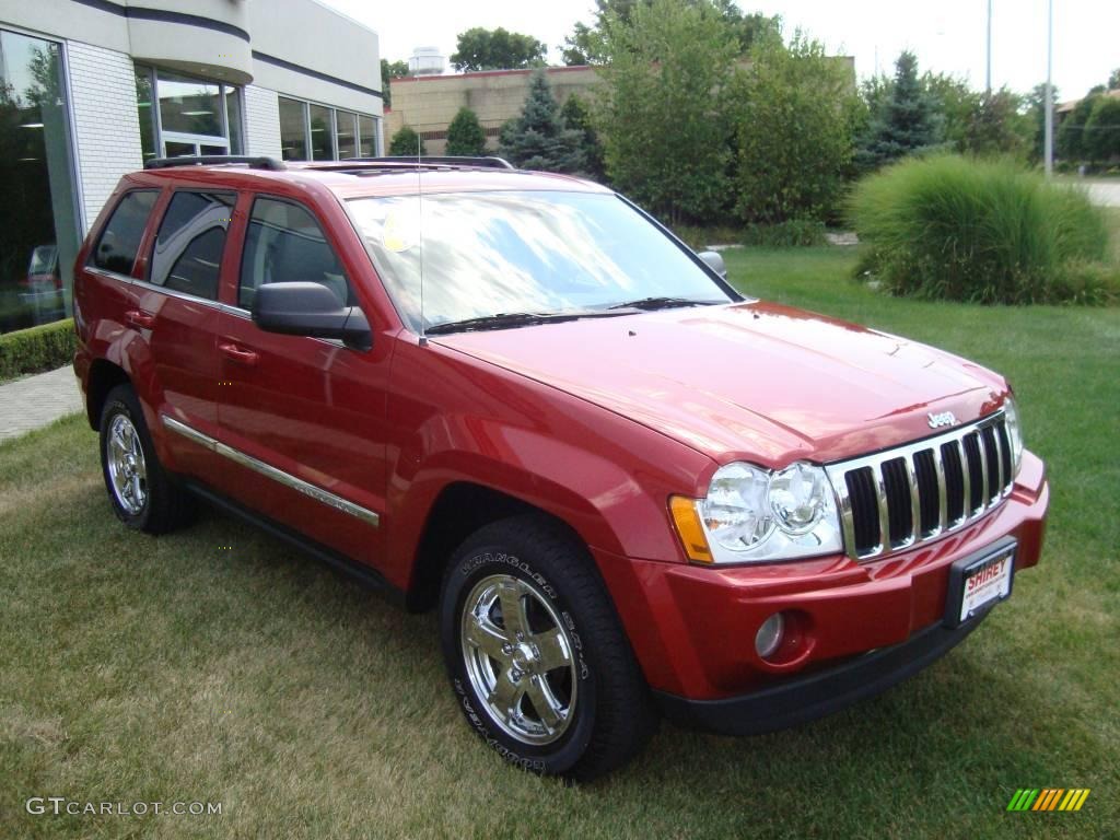 2006 Grand Cherokee Limited 4x4 - Inferno Red Crystal Pearl / Medium Slate Gray photo #3