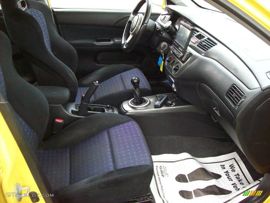 2003 Lancer Evolution VIII - Lightning Yellow / Black/Blue photo #13