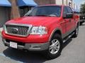 2004 Bright Red Ford F150 Lariat SuperCrew 4x4  photo #2