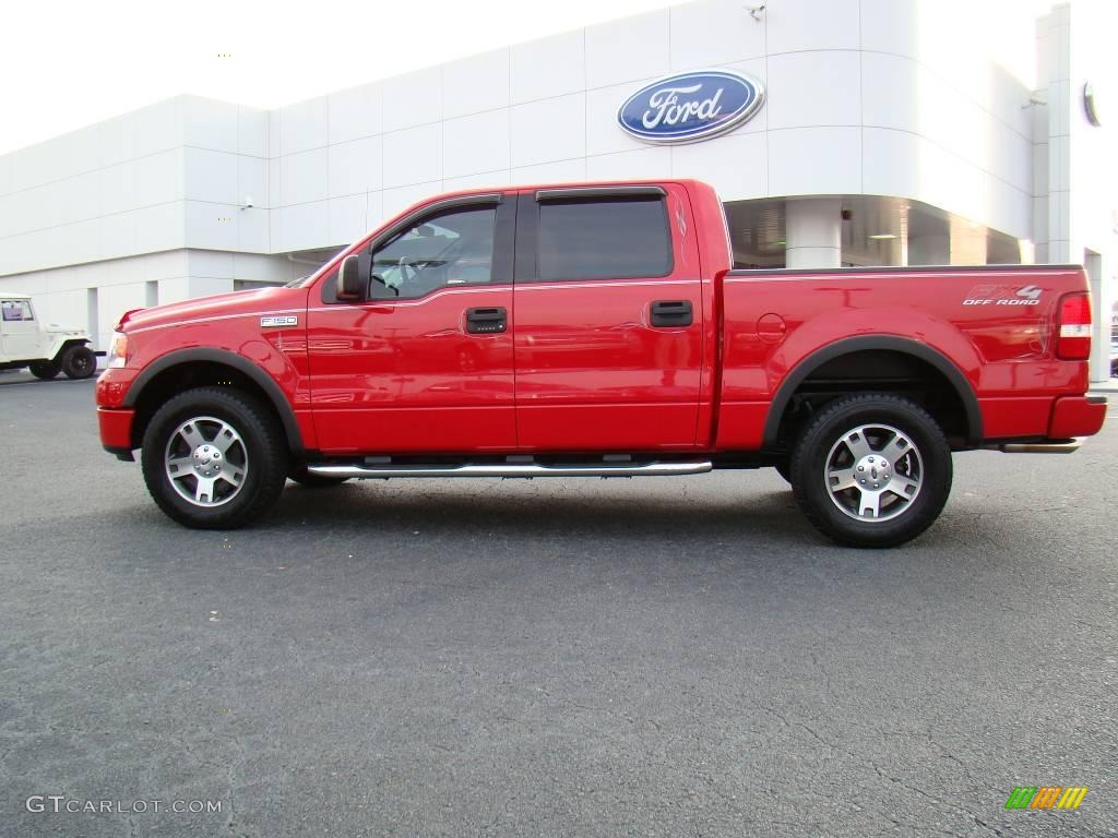 2004 F150 FX4 SuperCrew 4x4 - Bright Red / Black/Medium Flint photo #5