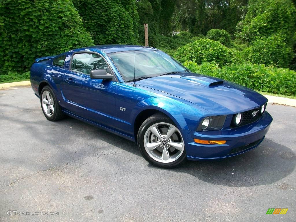 2007 Mustang GT Premium Coupe - Vista Blue Metallic / Light Graphite photo #1