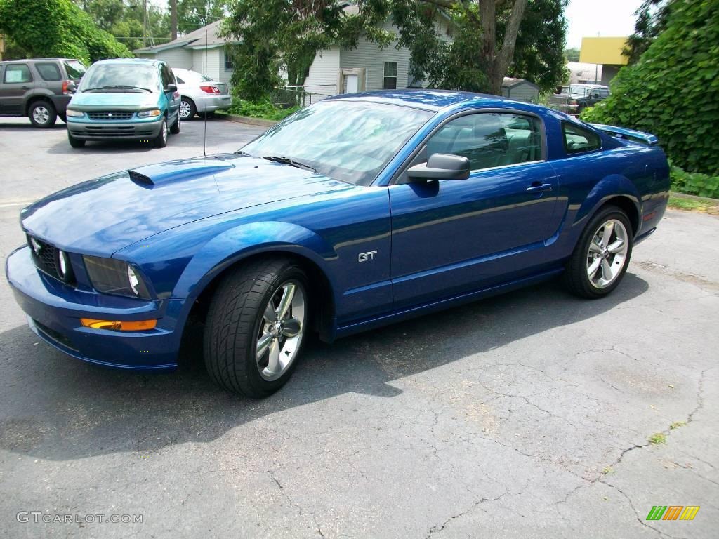2007 Mustang GT Premium Coupe - Vista Blue Metallic / Light Graphite photo #7