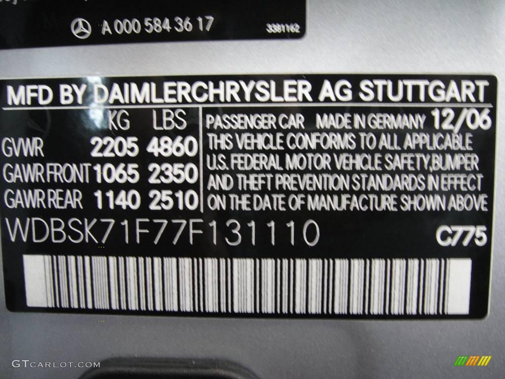 2007 SL 550 Roadster - Iridium Silver Metallic / Black photo #9