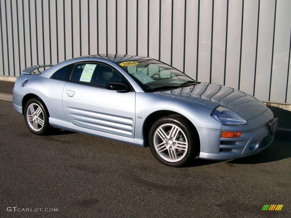 2004 Eclipse GTS Coupe - Steel Blue Pearl / Sand Blast photo #1