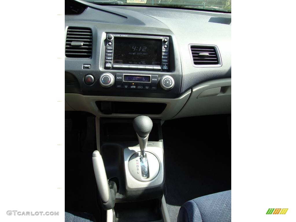 2007 Civic Hybrid Sedan - Alabaster Silver Metallic / Blue photo #5