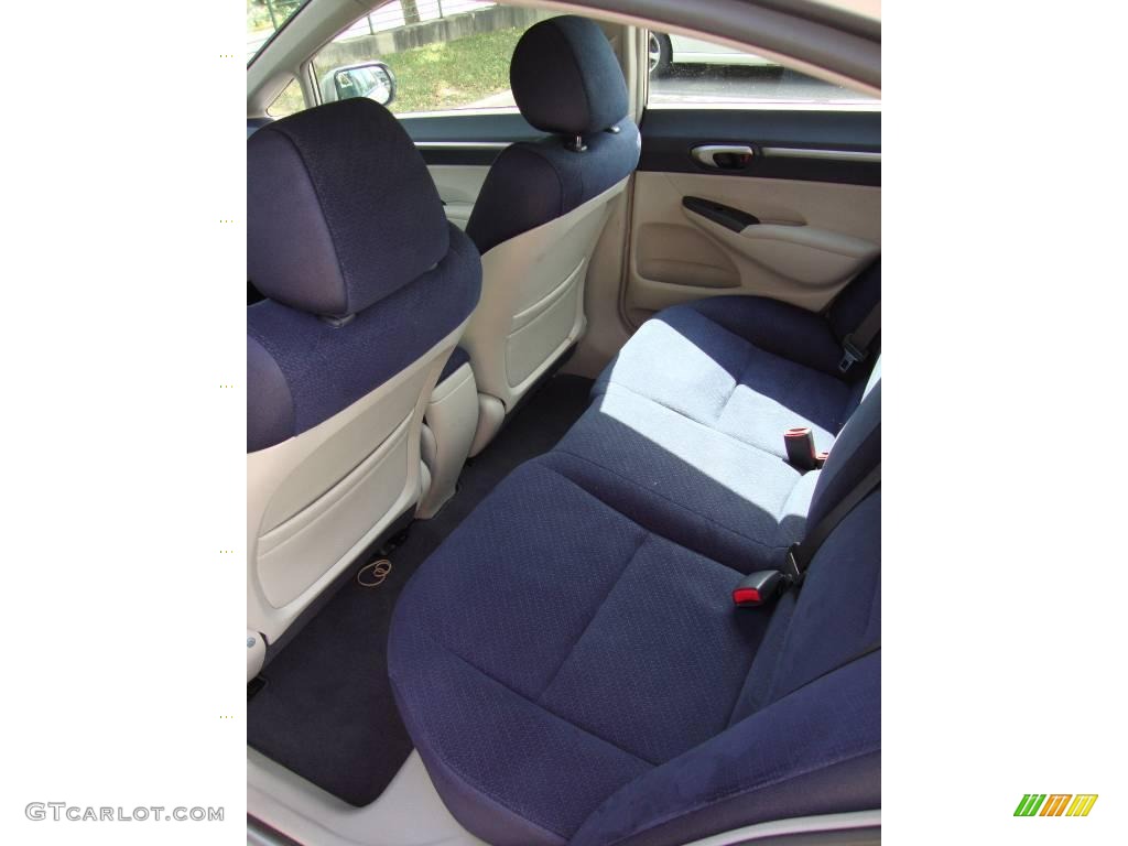 2007 Civic Hybrid Sedan - Alabaster Silver Metallic / Blue photo #6