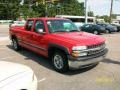 2001 Victory Red Chevrolet Silverado 1500 LS Extended Cab  photo #2