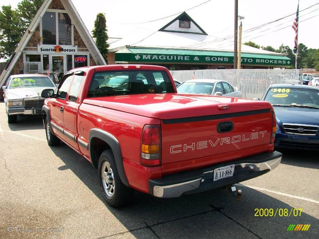 2001 Silverado 1500 LS Extended Cab - Victory Red / Graphite photo #4