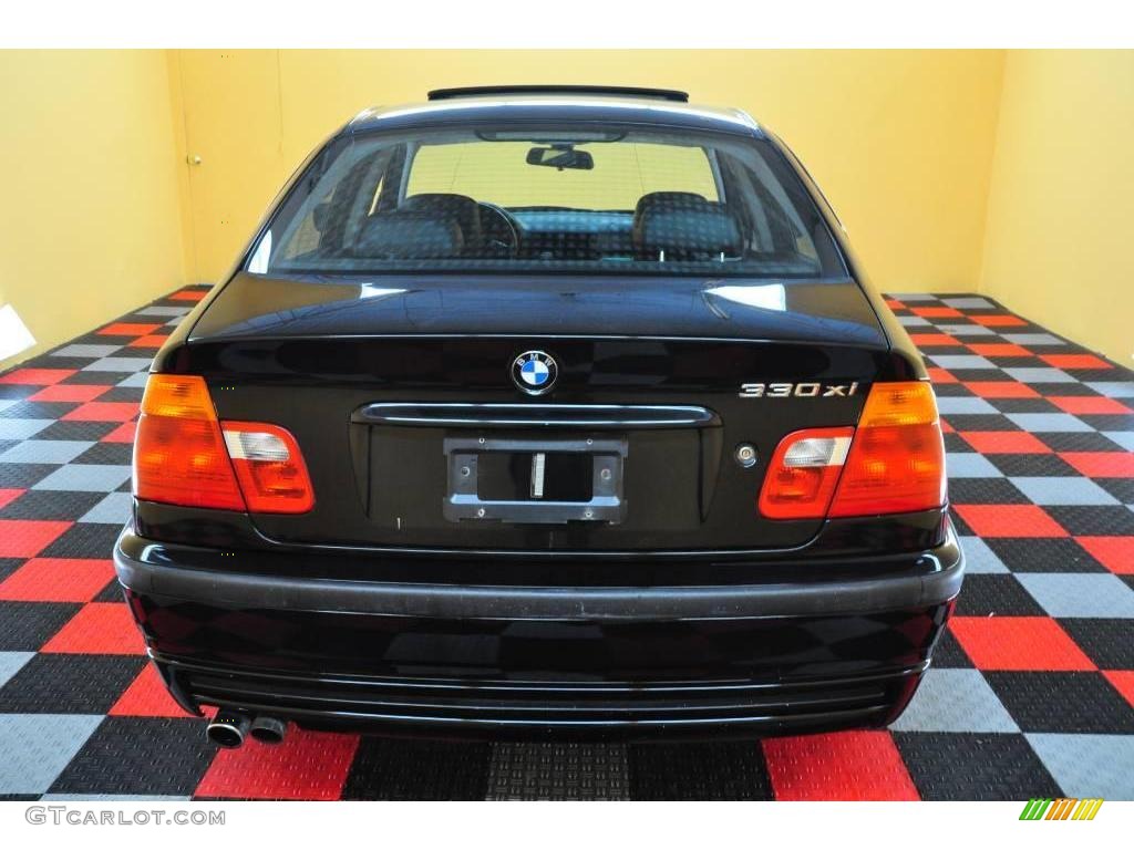 2001 3 Series 330xi Sedan - Jet Black / Black photo #5