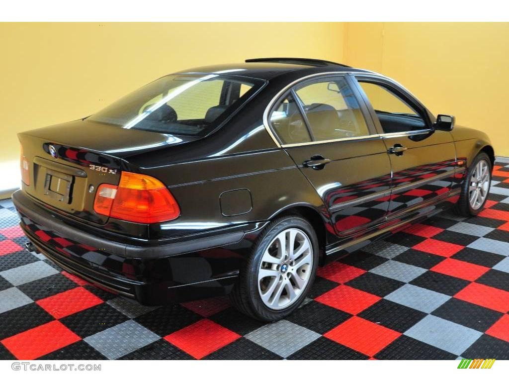 2001 3 Series 330xi Sedan - Jet Black / Black photo #6