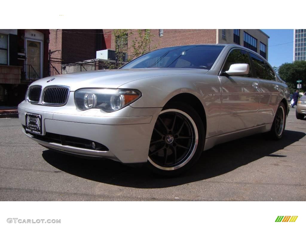 2004 7 Series 745i Sedan - Titanium Silver Metallic / Black/Black photo #1